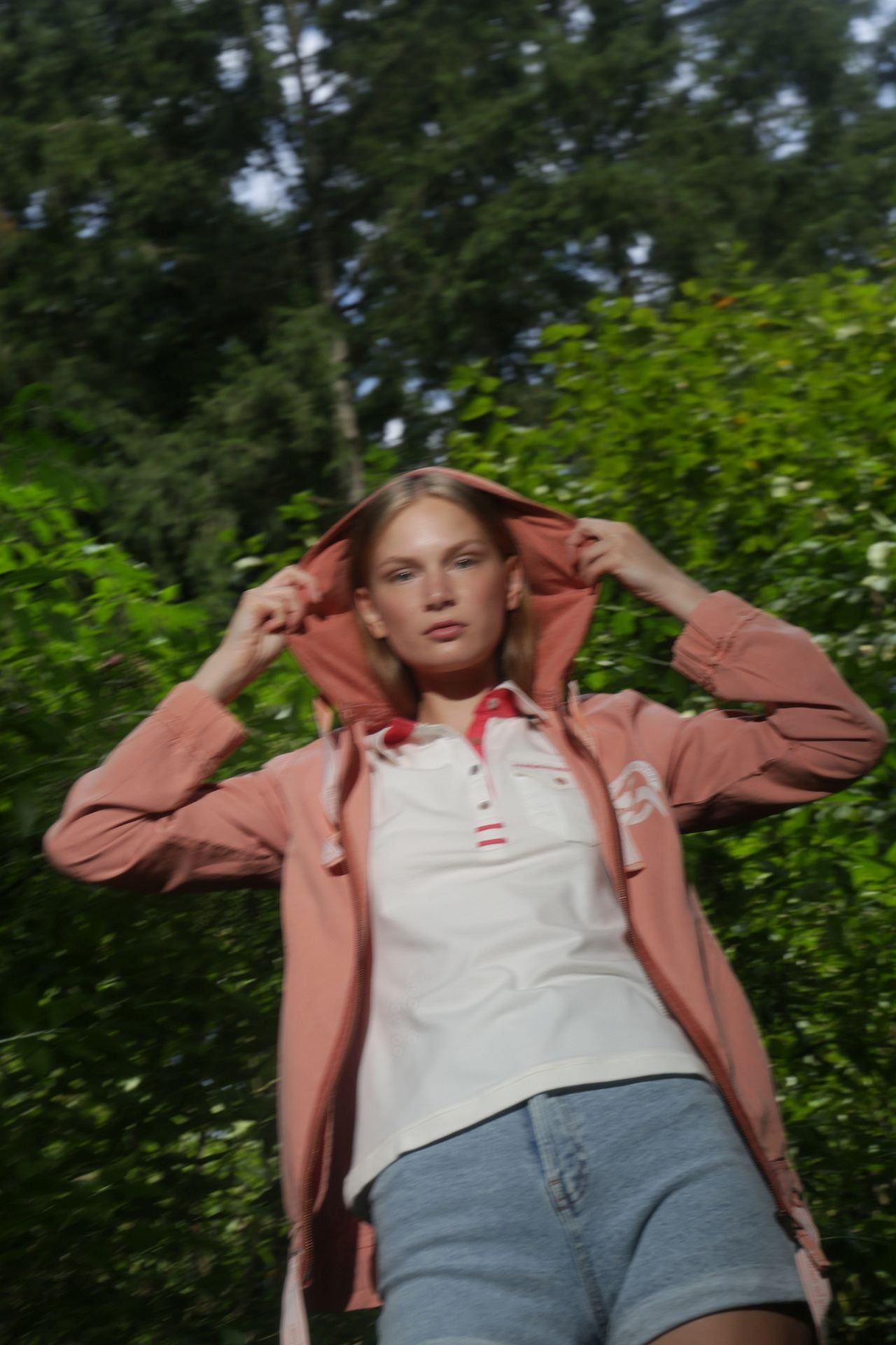 Readyfornature Damen Kapuzenjacke Lachsrosa